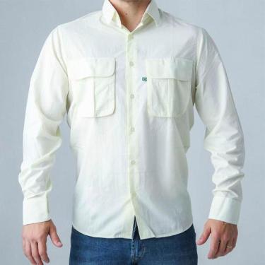 Imagem de Camisa de Pesca Masculina Classic Pro Bege - Mar Negro, G1