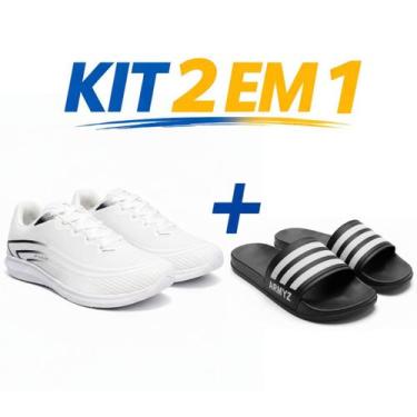 Imagem de Kit tenis masculino e feminino academia treino corrida leve flexivel r