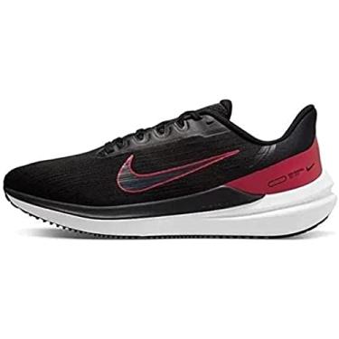 Imagem de NIKE Tênis masculino Air Winflo 9, Black University Vermelho Dk Cinza fumê, 11 UK