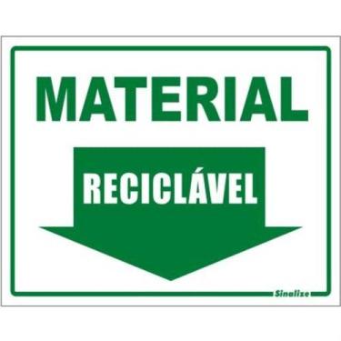 Imagem de Placa de Vinil Autoadesiva 15x20cm Material Reciclável 420 Ar Sinalize