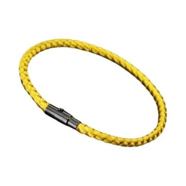 Imagem de Pulseira Masculina De Corda Com Fivela Magnética De Segurança Dupla, E