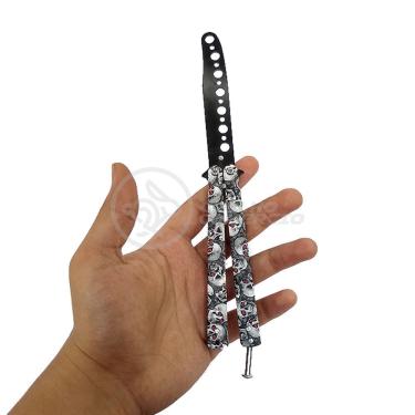 Imagem de Canivete Skull Caveira Treinamento Manobras Faca Borboleta