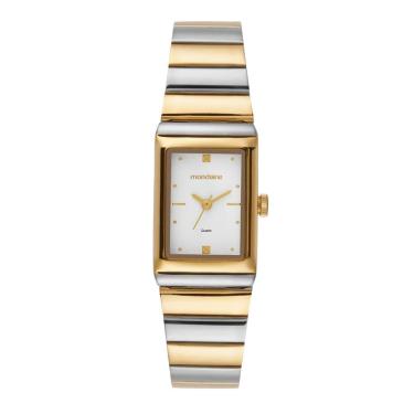 Imagem de Relogio Mondaine Feminino Ref: 99851lpmvbe3 Retangular Bicolor
