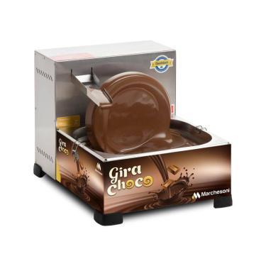 Imagem de Derretedeira de Chocolate 5kg Marchesoni Gira Choco com Roda Giratória Inox 220V - GC.1.152