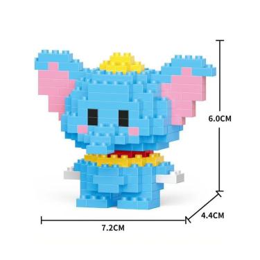 Imagem de Brinquedo Blocos de Montar Infantil W2601-32 Educativo Tema Animais Plástico ABS Ecológico OEM