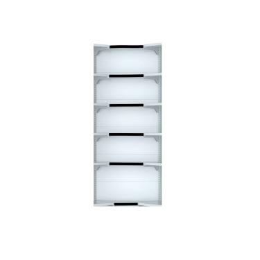 Imagem de Kit 12 Bandejas Canto 202 FIT Farmacia 30/25 Branco Pe Preto