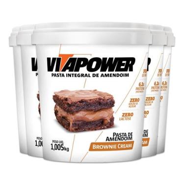 Imagem de Kit 5 Pasta de Amendoim Vitapower Brownie e Cream 1Kg - Vitafor