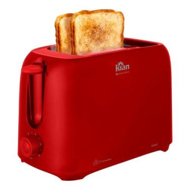 Imagem de Torradeira Elétrica Kian 750w To-100 Cor Vermelho 220v, 220V