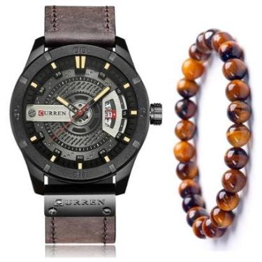 Imagem de Relógio Masculino Original Curren Esportivo + Pulseira Tigre-Masculino