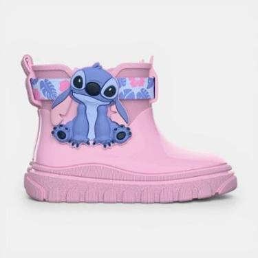 Imagem de Galocha Disney Rain Colorful Baby II Infantil Stitch Rosa-Feminino