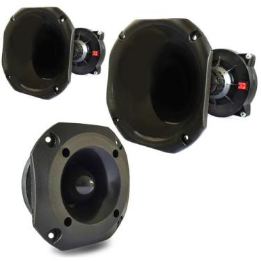 Imagem de Kit 2 Driver Corneta Curta 1 Super Tweeter Tuiter 100w Hiken