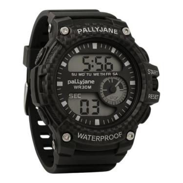 Imagem de Relógio De Pulso Preto Masculino Digital  MultiFuncional