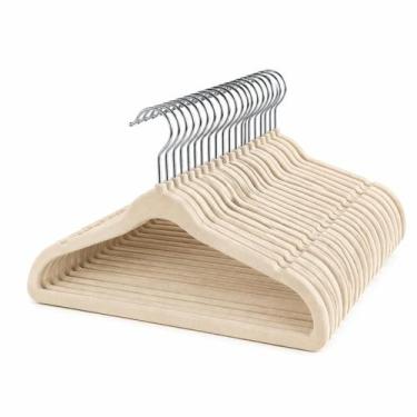 Imagem de Kit 30 Cabides Veludo Infantil Bebê Rister Baby Fino Antideslizante, B