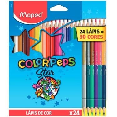 Imagem de Lapis de COR Triangular Color PEPS STAR 24UNDS/30CORES Estojo - Maped