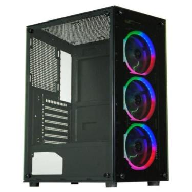 Imagem de Gabinete Gamer CG 30C5 ATX Micro ATX ITX LED com 3 Ventoinhas Multicol