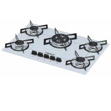 Imagem de Fogão Cooktop 5 Bocas Ultra Chama Bivolt Chamalux - Branco, Bivolt