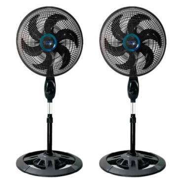 Imagem de Kit 2 Ventiladores Coluna Pedestal Super Power 110v Preto - Yinaite, 1