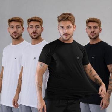 Imagem de Kit 4 Camisetas Masculina Academia Poliamida Manga Curta Treino Camisa Malhar Dia A Dia...