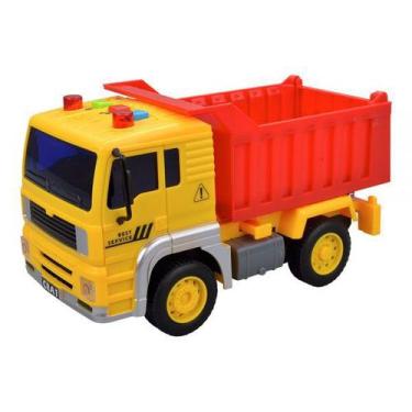 Imagem de Caminhão de Fricção Construção DM Toys, Vermelho