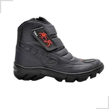 Imagem de Bota Motoqueira Feminina E Masculina Coturno Couro Legítimo Semi Imper
