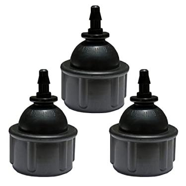 Imagem de Habitech Pacote com 3 adaptadores de tubo de irrigação por gotejamento para torneira/mangueira de jardim – conectores reutilizáveis para tubos de 6,35 mm x 1,95 cm FHT