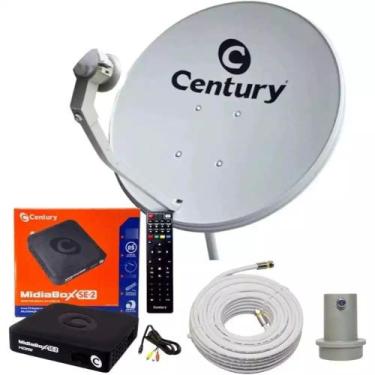 Imagem de Kit Antena Parabolica Digital Century 60 cm completa
