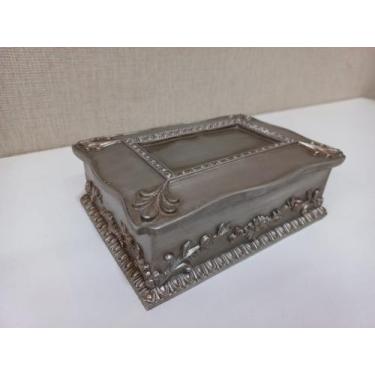 Imagem de Caixa Porta Joias Prata Ramos 14x10x5cm - Toque de Classe 