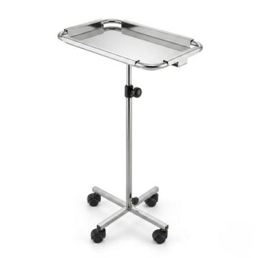 Imagem de Mesa Mayo 4 Pés Inox Hospitalar Aço Clínicas Veterinárias Dentista Ban