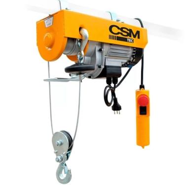 Imagem de Guincho Elétrico Monofásico TEC 300-600 220V Capacidade 600kg Amarelo CSM Acessórios