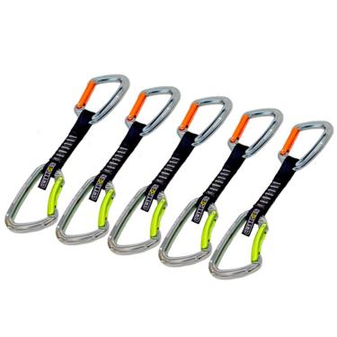 Imagem de Kit de Costuras Expressas Wind2 22KN com Mosquetões Reto e Curvo Keylock 15cm Amarelo Usclimb