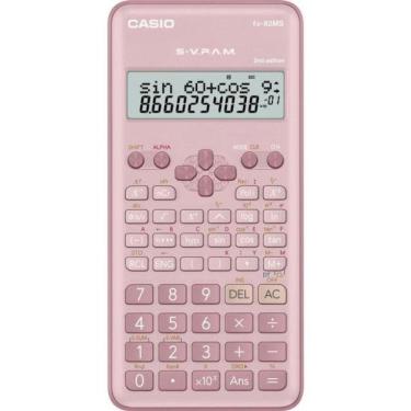 Imagem de Calculadora Científica Casio FX-82MS2PK-W4DT com Tampa Protetora de Encaixe Rosa