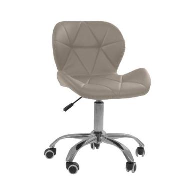 Imagem de Cadeira Office Eiffel Slim com Base Giratória e Ajustável - Bege - Ofi