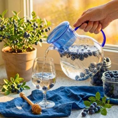 Imagem de Jarra Vidro Borossilicato Azul 1,2L - BTC