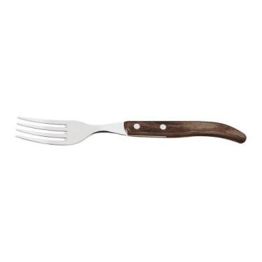 Imagem de Garfo De Mesa Churrasco Com Lâmina Em Aço Inox E Cabo Em Madeira Polyw