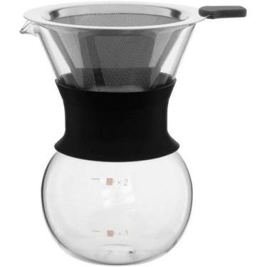 Imagem de Cafeteira com Filtro 14x13 200ml Borosilicato Transparente - HOME&CO