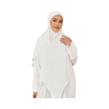 Imagem de Lenço Hijab Grande De Seda Gelada Para Mulheres, Longo, Com Design Fra