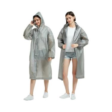 Imagem de Poncho De Chuva Unissex Impermeável Com Capuz Em EVA Para Viagens, Pes
