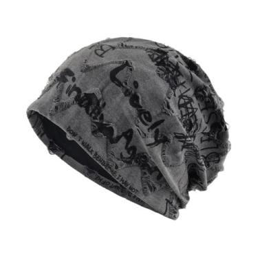 Imagem de Gorro Feminino Folgado De Aba Curta, Estilo Beanie, Para Cabeças Grand