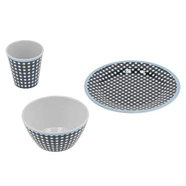 Imagem de Conjuntos de pratos e tigelas, conjunto de pratos de acampamento anti-queda com 1 xícara para escritório hotel restaurante casamento para decoração de casa presentes de inauguração