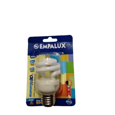 Imagem de Lâmpada Fluor Compacta 7w 220v Espiral Mini Branca Morna FC20712 - Empalux Empalux