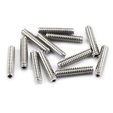 Imagem de Musciclily Pro #4-40X1/2" Parafusos de Aço Inoxidável para Ajuste Altura de Carrinhos da Ponte de Guitarra American Strat Tele Style, Cor Original (12 Peças)