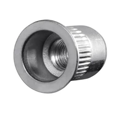 Imagem de Rebite Rosca Recartilhado Cabeça Plana M8 Zincado 50 Peças