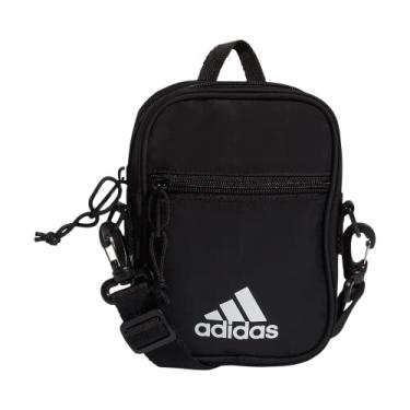 Imagem de adidas Bolsa tiracolo unissex para adultos, imperdível, festival, pequena, Preto, One Size, Bolsa tiracolo pequena essencial para festivais