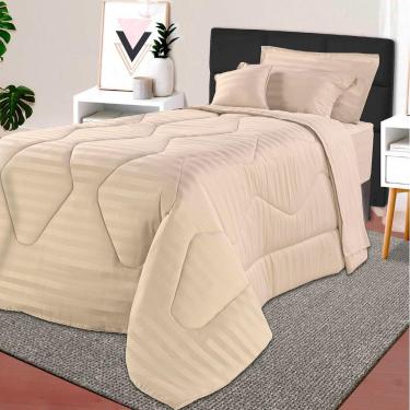 Imagem de Edredom 300 Fios 100% Algodão Premium Solteiro Adamascado 220x160 - BF Colchões