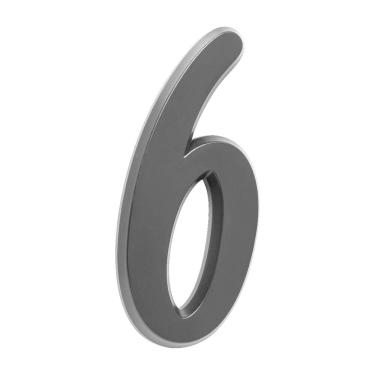 Imagem de Número Residencial Para Casa 6 Preto 3D 22cm