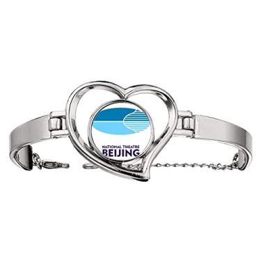 Imagem de N/A N/A Bracelete de fio com pulseira de coração e turismo urbano Teatro Nacional de Pequim, medium, metal
