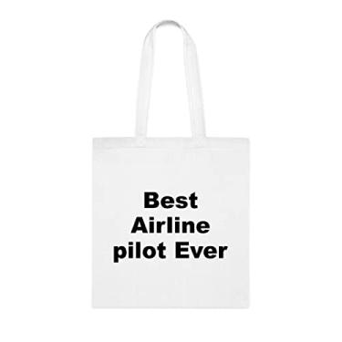 Imagem de SpreadPassion Sacola de piloto de linha aérea, bolsa de piloto de linha aérea, presente de piloto de linha aérea, bolsa de ombro de piloto de linha aérea, bolsas reutilizáveis para