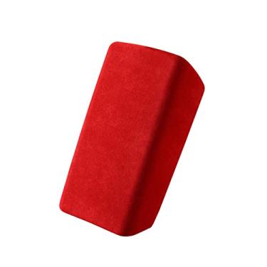 Imagem de Alfanxi Capa de apoio de braço para apoio de braço Itália Alcantara material protetor compatível com Tesla modelo 3/modelo Y (vermelho)