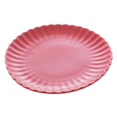 Imagem de Cj 2 Pratos Sobremesa De Porcelana Pétala Vermelho Matt 20Cm