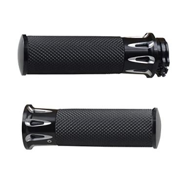 Imagem de NTHREEAUTO Punhos de guidão de 1" / 25 mm, cabo de acelerador de motocicleta, compatível com Harley Sportster Iron 883 Dyna Road Electra Glide Softail Touring